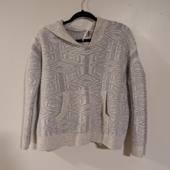 Free People Six Degree Wool Blend Hooded Sweater Size M - Picture 2 of 6